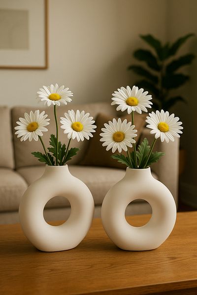 LUMİNA Ring Vase Bohemian Trinket Set of 2