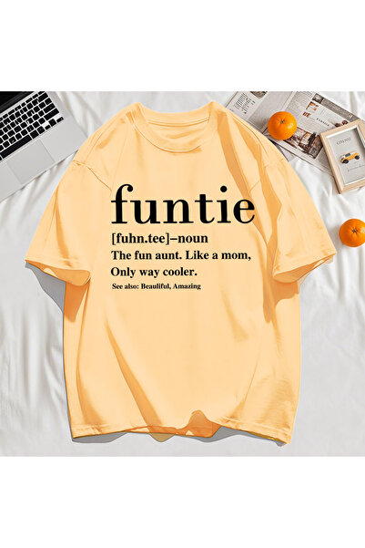 StartMore تي شيرت Y2k Vintage تي شيرت Funtie Aunt Like Mom Fun مطبوع