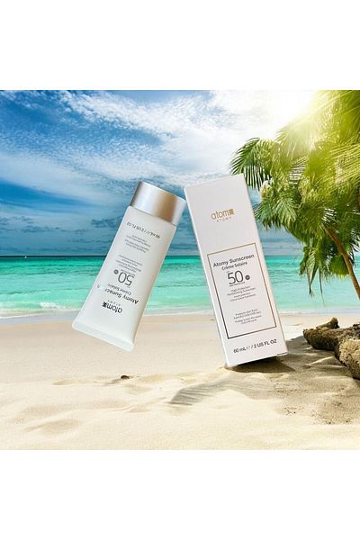 Atomy Sunscreen - White (Spf 50+) - Moisturizing & Brightening Effect 60ml