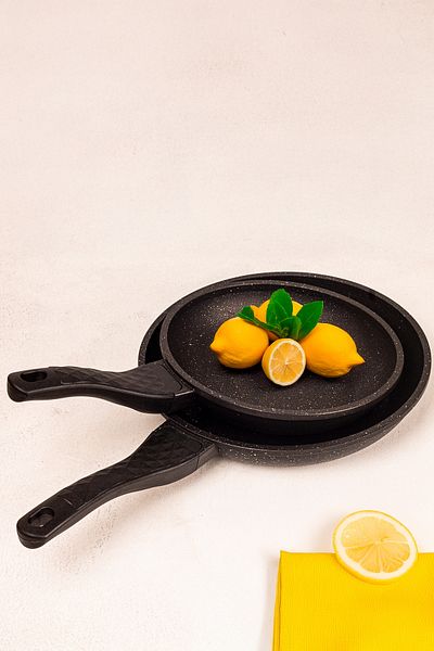 Snippy Panna - Set of 2 Cast Iron Pans Black 20-24 cm