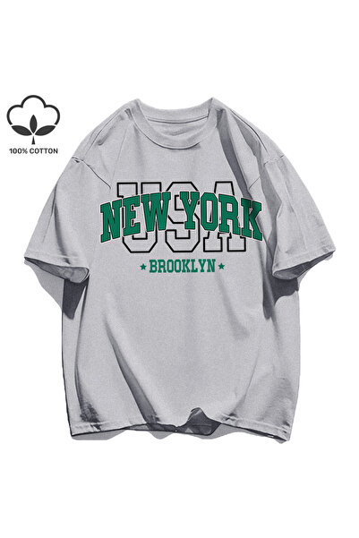 StartMore تي شيرت Y2k Vintage تي شيرت مطبوع عليه New York Brookl Yn