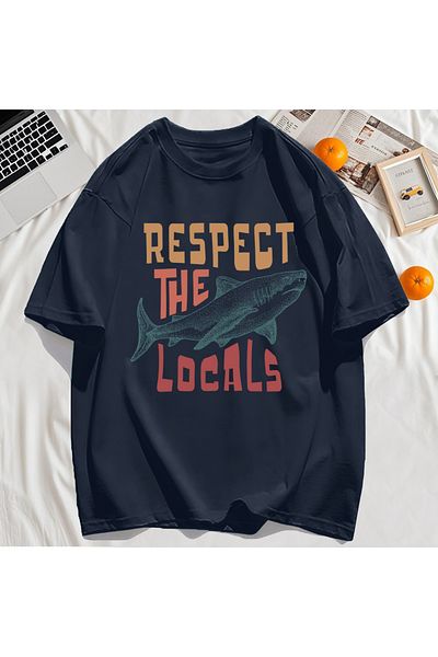StartMore Y2K Vintage T-Shirt Tee Vintage Locals Sharks Homage Print