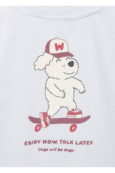 MANGO Baby Köpek baskılı tişört
