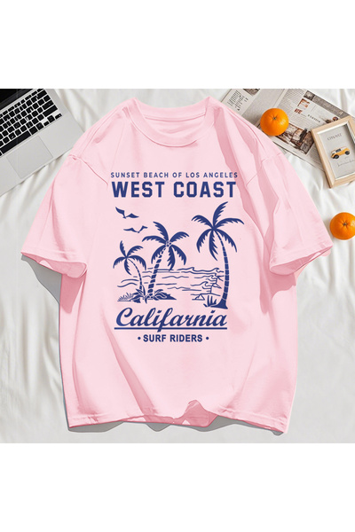 StartMore تي شيرت Y2k Vintage تي شيرت مطبوع عليه ساحل الغرب كاليفورنيا