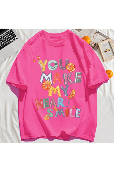 StartMore تي شيرت Y2k Vintage تي شيرت مطبوع عليه Make You My Heart