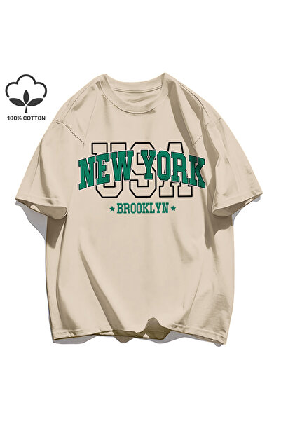 StartMore تي شيرت Y2k Vintage تي شيرت مطبوع عليه New York Brookl Yn