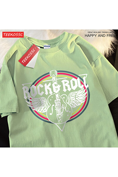 StartMore Y2K Vintage T-Shirt Tee Rock Roll Electric Guitar