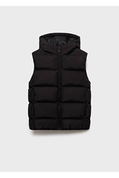 MANGO Kids Kapüşonlu kapitone yelek