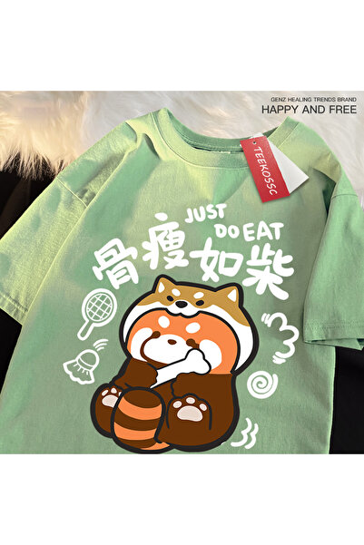 StartMore Y2K Vintage T-Shirt Tee a Weak Raccoon Japanese Style
