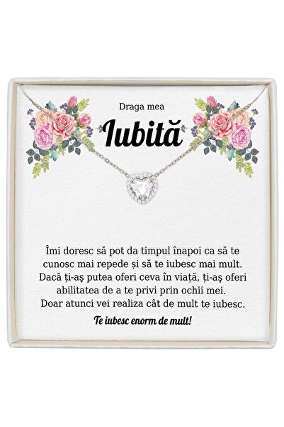 The Jewel Heart Bijuterii pentru iubită, zirconiu cubic, 41+5 cm
