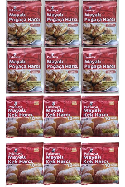 Pakmaya Mayalı Poğaça Harcı 35 gr* 6 Adet & Mayalı Kek Harcı Sade 28 Gr * 6 Adet Toplam 12 Paket.