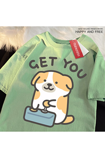 StartMore تي شيرت Y2k Vintage Tee Buyer Baby Fun Dog Print