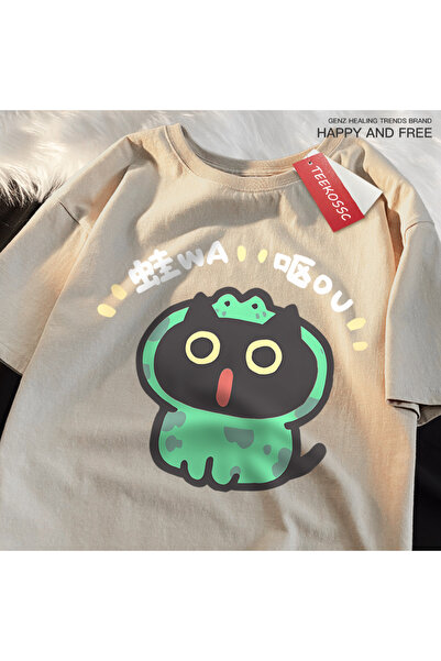 StartMore تي شيرت Y2k Vintage تي شيرت لعب الأدوار على شكل قطة ضفدع