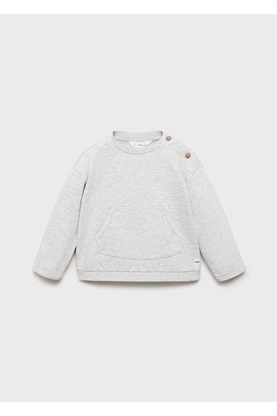 MANGO Baby Buttoned cotton sweatshirt