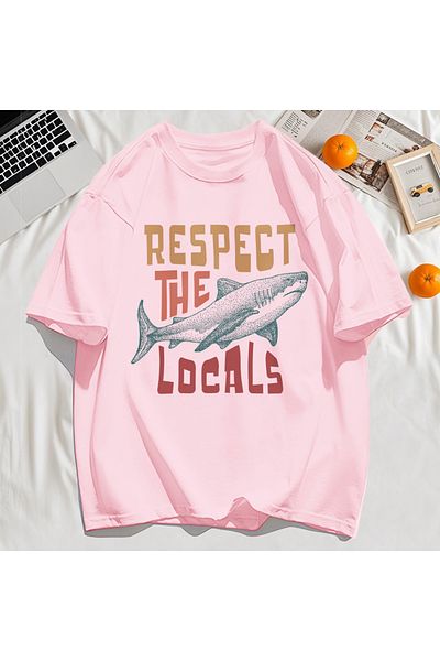 StartMore Y2K Vintage T-Shirt Tee Vintage Locals Sharks Homage Print
