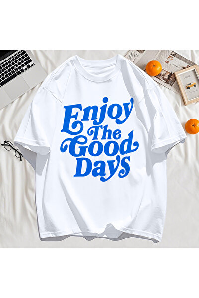 StartMore تي شيرت Y2k Vintage تي شيرت استمتع باليوم الجيد بطباعة الحروف