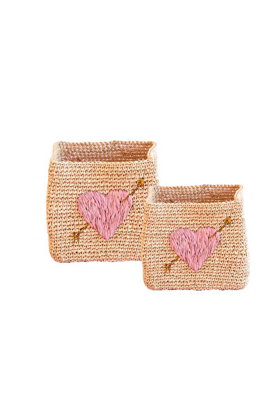 RICE Rafya Sepet - Pembe Kalp