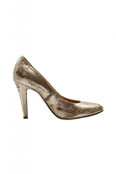 Maison Margiela Maison Margiela Pump With Destroyed Effect Gold Lurex Fabric Shoes