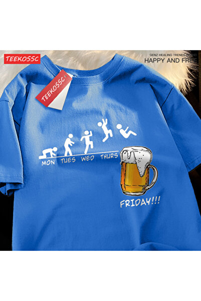 StartMore Y2K Vintage T-Shirt Tee Beer Freedom Have Fun