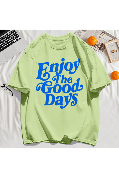 StartMore تي شيرت Y2k Vintage تي شيرت استمتع باليوم الجيد بطباعة الحروف