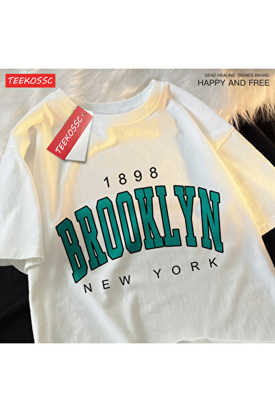 StartMore تي شيرت Y2k Vintage تي شيرت 1898 بروكلين نيويورك