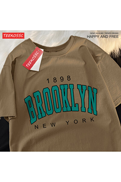 StartMore تي شيرت Y2k Vintage تي شيرت 1898 بروكلين نيويورك