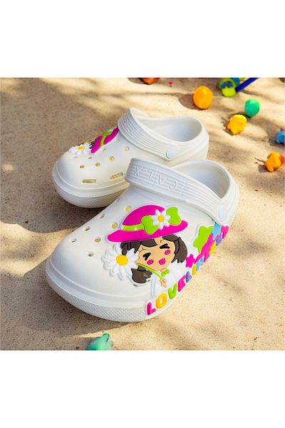 Hızlı Al Girl's & Baby Cros Sandals Slippers.Garden Beach Pool Daily Girl's Cros Slippers