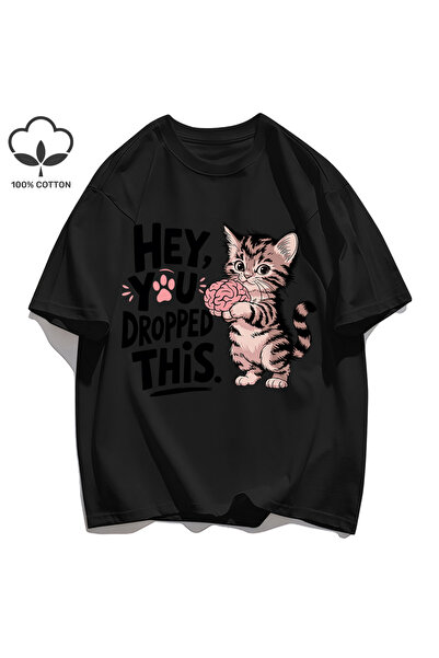 StartMore Y2K Vintage T-Shirt Tee Hey He Left This Print Basics