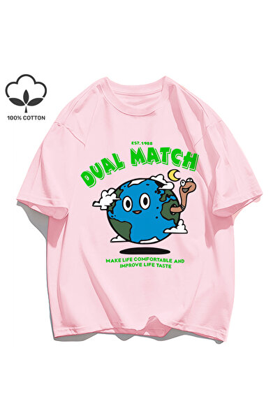 StartMore Y2K Vintage T-Shirt Tee Couple Match Make Life Casual Print