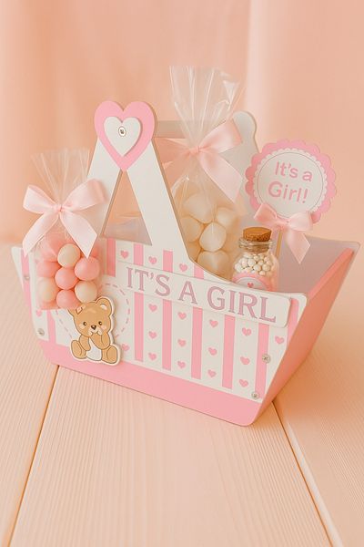 seasons box Baby Cute Wooden Baby Gift Basket