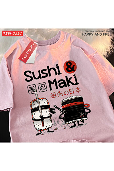 StartMore تي شيرت Y2k Vintage تي شيرت Theduc سوشي وطباعة السوشي
