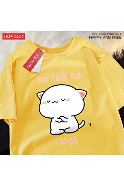 StartMore تي شيرت Y2k Vintage تي شيرت لا تتحدث إلىني أنا Angy High Cold Cat