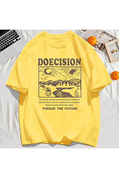 StartMore Y2K Vintage T-Shirt Tee Doecision Pursue the Future Print