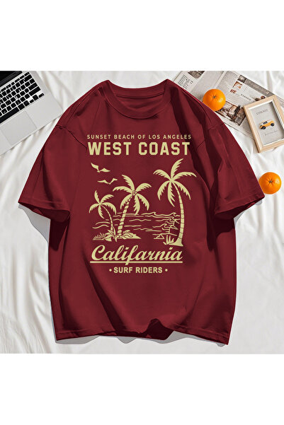 StartMore تي شيرت Y2k Vintage تي شيرت مطبوع عليه ساحل الغرب كاليفورنيا