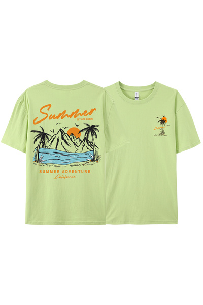 StartMore مجموعة Y2k Vintage T-shirt Tee Summer Again Adventure California
