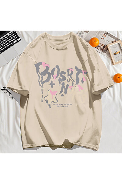 StartMore تي شيرت Y2k Vintage تي شيرت مطبوع عليه حرف Hash Bosrt Nqrs