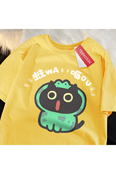 StartMore تي شيرت Y2k Vintage تي شيرت لعب الأدوار على شكل قطة ضفدع