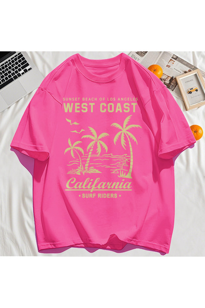 StartMore تي شيرت Y2k Vintage تي شيرت مطبوع عليه ساحل الغرب كاليفورنيا