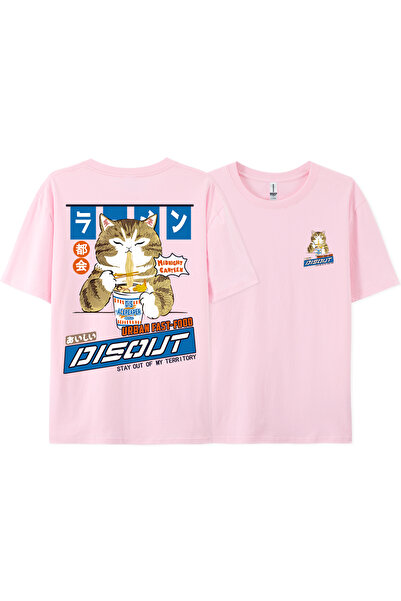 StartMore تي شيرت Y2k Vintage تي شيرت Harajuku Cat Cartoon يأكل النودلز