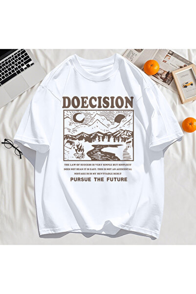 StartMore Y2K Vintage T-Shirt Tee Doecision Pursue the Future Print
