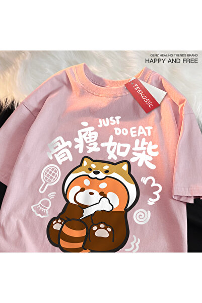 StartMore Y2K Vintage T-Shirt Tee a Weak Raccoon Japanese Style