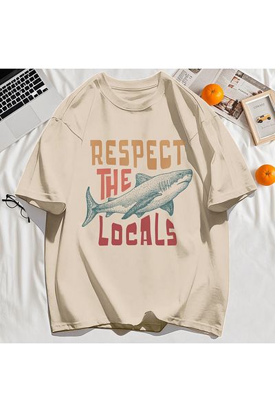 StartMore Y2K Vintage T-Shirt Tee Vintage Locals Sharks Homage Print
