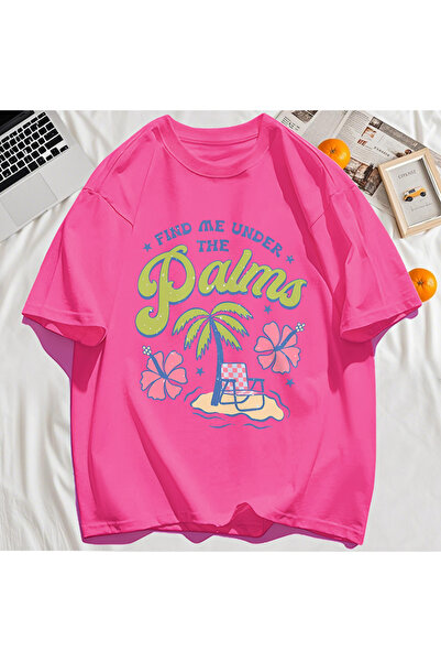 StartMore تي شيرت Y2k Vintage تي شيرت Find Me Palm Beach طباعة تصميم أشجار جو...