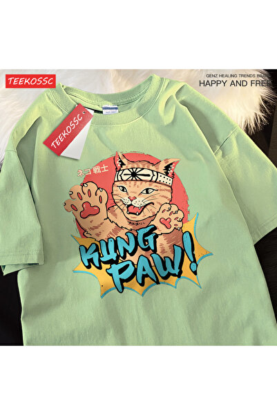 StartMore تي شيرت Y2k Vintage تي شيرت ياباني Harajuku Cat Warrior