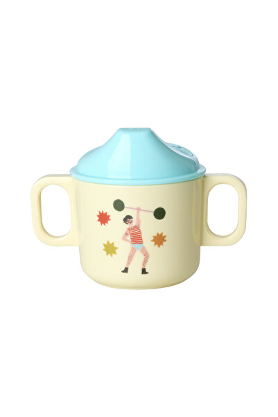 RICE Melamin Çocuk Kapaklı Bardak - Mint Lunapark