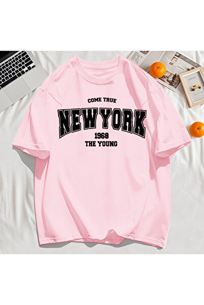 StartMore تي شيرت Y2k Vintage تي شيرت Real Gel New York 1968 طباعة حروف فنية ...