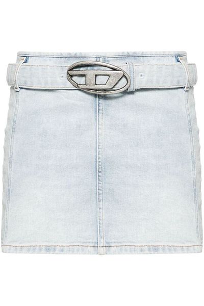 Diesel Diesel Logo Denim Mini Skirt