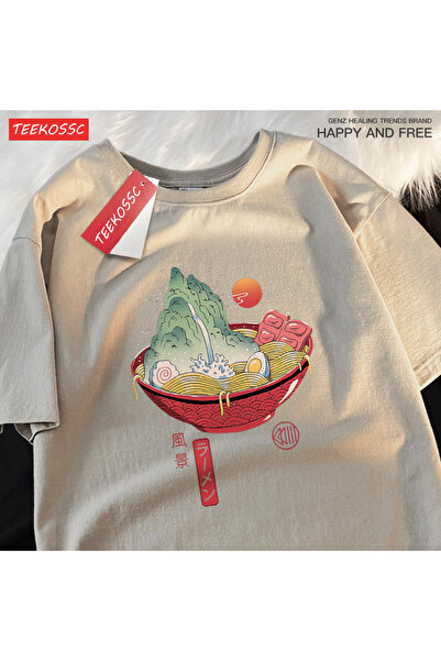 StartMore تي شيرت Y2k Vintage تي شيرت ياباني هاراجوكو نودلز السوشي الطبيعية