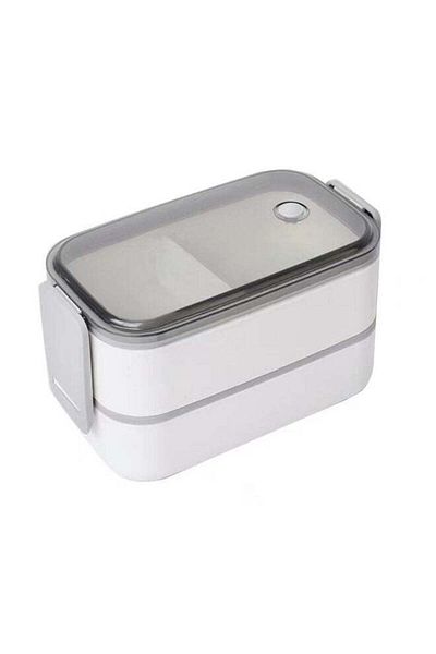 Raffine Double Layer Sleek Design Airtight Lunch Box Stainless Steel Leak Proof Compartment Food Container f