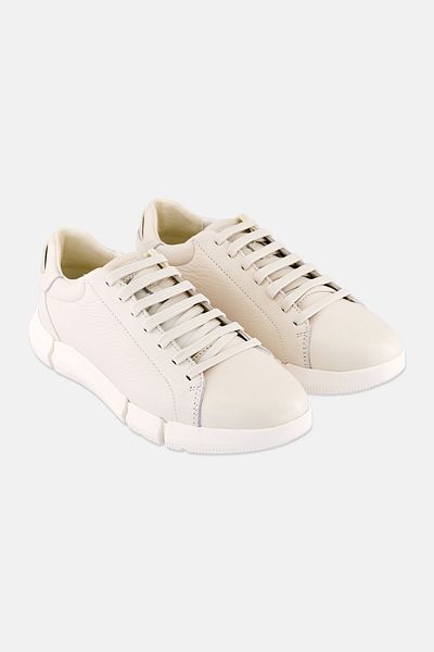 Geox Men U Adacter A Lace Up Casual Shoes, Off White